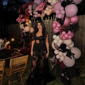 Fashionova Black Floral Dress